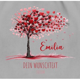 Geschenk mit Namen personalisiert by Shirtracer - Gym Bag Backpack - Tree of Life Gift Birth I Gift Christening I Christening Gift Communion I Date of Birth Confirmation, 09 Light Grey, Unit size