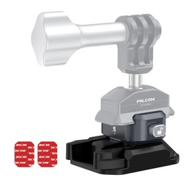 Falcam F22 Quick Release Clip for Action Camera with Adhesive Pad, Camera Helmet Chest Mounting Adapter, 22mm Aluminum Camera Accessory Kit for Photographer, Fits for GoPro and DJI 2555