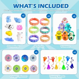 Frogetu 66 Pieces Children's Birthday Party Bag Set, Party Bags Children's Birthday Set, Popular Fidget, Party Toys, Goodie Bags Fillers for Birthday Gifts, Toys and Class Prizes