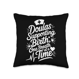 Labor Midwife Design for Birth Postpartum Doula Midwifery Throw Pillow