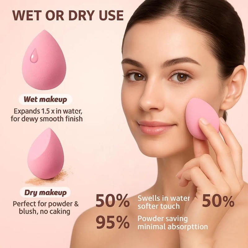 14 Kit Esponja Maquillaje En Polvo Beauty Blender