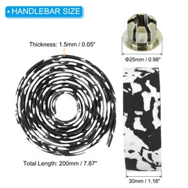 PATIKIL Bike Handlebar Tape, 4 Pack EVA Camouflage Handle Grip Wraps Non-Slip Bicycle Bar Tape with Black End Plugs for Racing Bicycles Road Bicycle, Black White