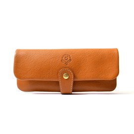 HUKURO Leather Pen Case, Tray, Pen Holder, Large Capacity, Men's, Women's, Made in Japan, brown (light brown), retro