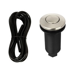 Akicon Garbage Disposal Air Switch with Air Hose, Sink Top Push Button Replacement for Air Switch Garbage/Waste Disposal Outlet (Brushed Nickel)