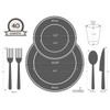" OCCASIONS " 320pcs set (40 Guests)-Wedding Party Disposable Plastic