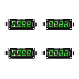 0.56 Inch Digital Display Module TM1637 Driver 4-Digit Digital Tube 7-Segment 5V TM1637.h Display Digital I/O 2 Pins for Arduino 4pcs (Green)