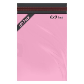 100pcs Baby Pink Parcel Bags, Postage Bags, Mailing Bags 6x9 Sizes 100 Pack Poly Postal Bags Self Seal iSOUL Small to Large Mailing Bags Packaging Assorted Mailers Posting Shipping Post Bag Envelopes
