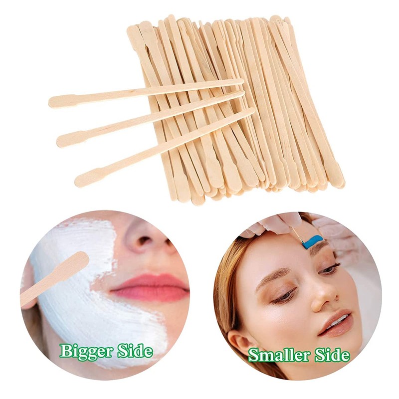Wax Spatula Sticks, 200 Pieces Hair Removal Eyebrow Wax Applicator