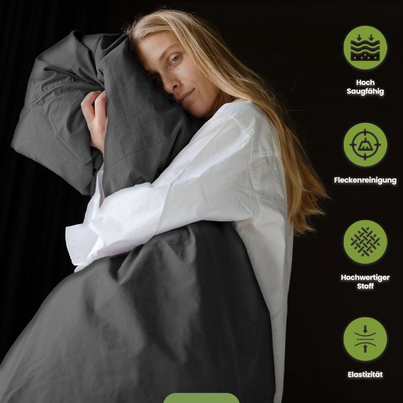 Julido Jersey Bedding Set and Pillowcase, 100% Cotton (Oeko-Tex). 2-Piece