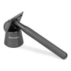 Störtebekker® Premium Shaving Stand 'Oslo' in Set with Störtebekker Premium Safety Razor 'Oslo' in Black - Elegant Matte Look, Non-Slip Handle, Solid Stand - Shaving Set Men - Gift Idea