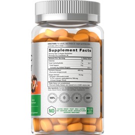 Turmeric and Ginger Gummies | 120 Count | Peach Flavor | Vegan Non-GMO & Gluten Free Supplement | by Horbaach