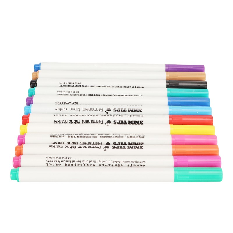 12pcs Disappearing Ink Pen Colorful Write Smoothly DIY Water Erasable