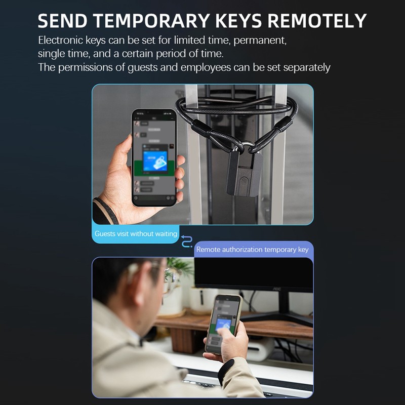 Fingerprint Padlock IP67 Water Resistant APP Control Smart Pad Lock