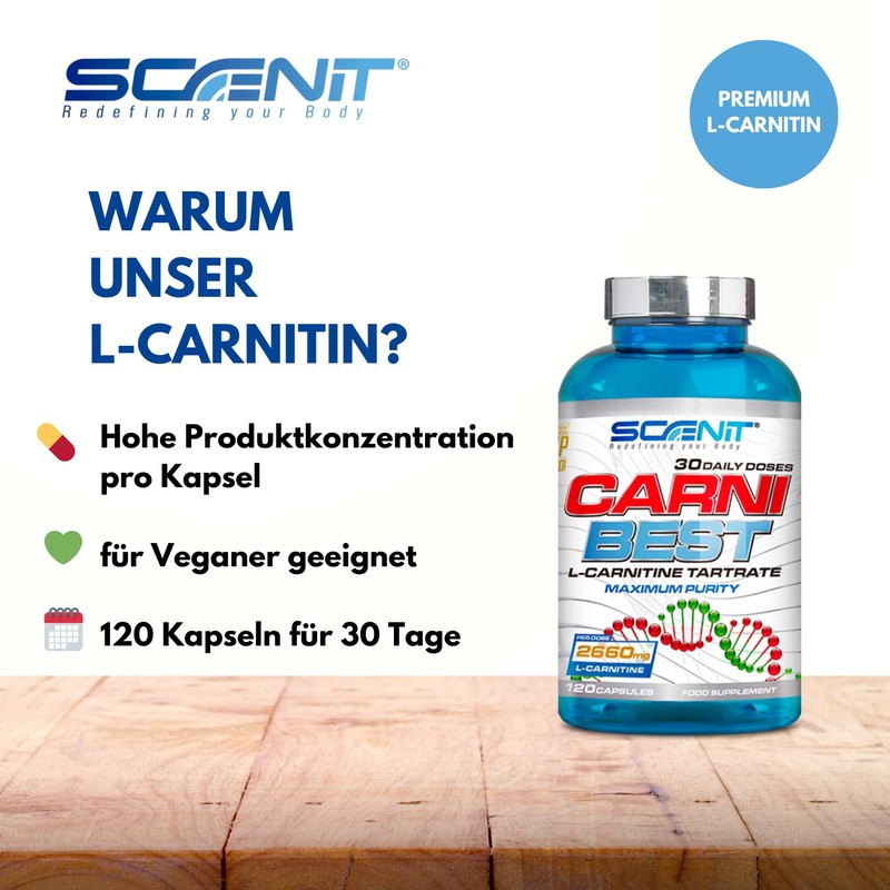 CARNI BEST - L-Carnitine (2660 mg) - 120 Vegan Capsules