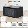 GarveeTech 6U Wall Mount Network Cabinet - 17.7" Deep Server