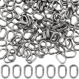 SUNNYCLUE 1 Box 150Pcs Double Loop Split Rings Oval Silver Jump Ring 304 Stainless Steel Heavy Duty Loops Connectors Fishing Lure Rings for Jewellery Making Necklace Bracelet DIY Crafts Accessories