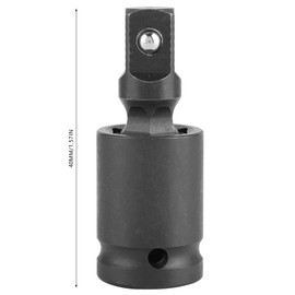 Impact Universal Joint, Male Universal Joint Socket Adapter Drive Steel Pneumatic Pneumatic Wrench Universal Joint(1/2in)