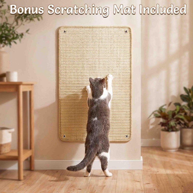 Couch Cat Corner Scratcher with Interactive Ball Toys for Cat,