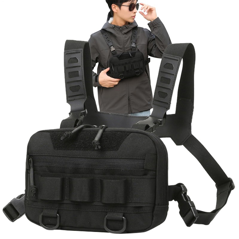 Chest Pack For Men,Oxford Cloth Portable Running Chest Bag 20L