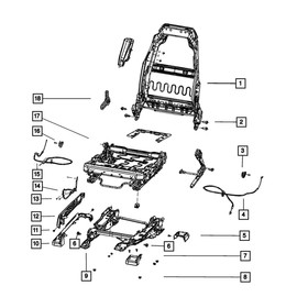 Mopar 1SR95DX9AA Folding Seat Latch Release Handle