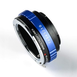 Lens Adapter Ring for Minolta AF/Sony A-Mount Lens to NEX Camera Compatible with Sony Alpha NEX E-Mount Cameras NEX-5 NEX-6 NEX-7 NEX-C3 NEX-F3 A6000 A6500, MAF-NEX Blue