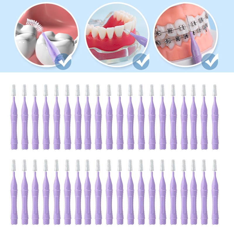 40pcs Interdental Brushes Prevent Decay Remove Bad Breath Teeth Brace