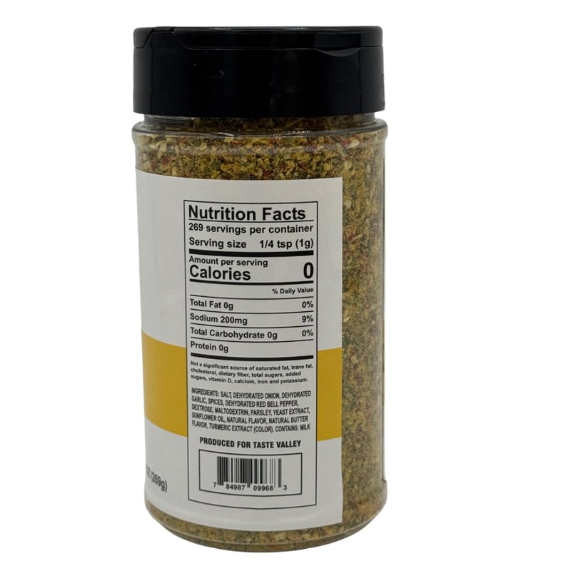 Taste Valley Buttery Steakhouse Rub Seasoning, Premium Quality, 9.5 oz