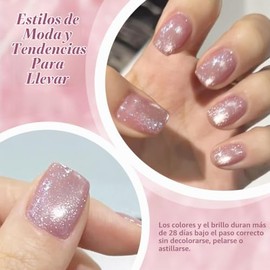 Born Pretty- Juego de esmaltes de uñas en gel Cateye Jelly: sin tóxicos, con kit magnético, de larga duración, 6 piezas en un solo paquete