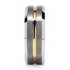 100S JEWELRY Tungsten Rings for Men Two Tone Silver Wedding