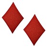 2 X Red Diamond Poker Cards - Iron On Embroidery