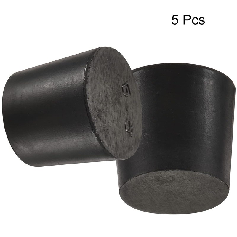 TOP-VIGOR 5 Pcs 24mm to 28mm Taper Rubber Stoppers Solid