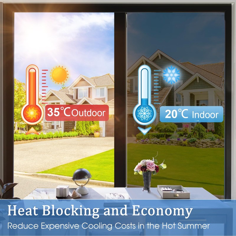 Coavas One Way Privacy Window Film,Daytime Window Tint for Home,
