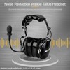 Retevis Noise Reduction Walkie Talkie Headset,Elastic Metal Bracket Racing Headset,for