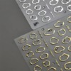 2 Sheets Silver Gold Nail Sticker for Nail Art Gold