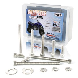 CYCBOLT Sock Head Engine Stainless Bolt Set Fit for YFZ450 2004-2013, 122 PCS ATV Accessories Fastener for Left Right Case Clutch Cover Crankcase Screws Kit