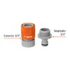 Truper CLICK-ACC, Conector rápido, manguera-accesorio, 3/4"