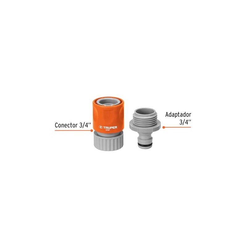 Truper CLICK-ACC, Conector rápido, manguera-accesorio, 3/4"