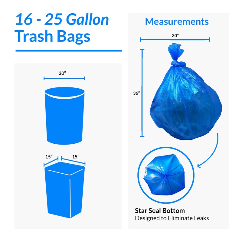 Reli. SuperValue 16-25 Gallon Recycling Bags | 120 Count |