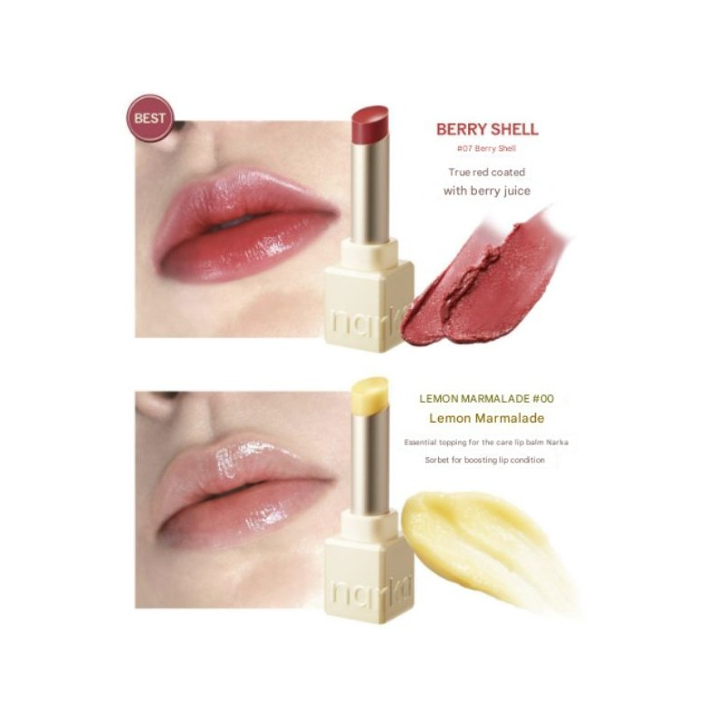 NARKA Sugar Rubbing Lip Sorbet 4.5g, Color:07 Butter Shell
