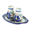 Blue Rose Polish Pottery Garden Of Blue Salt & Pepper