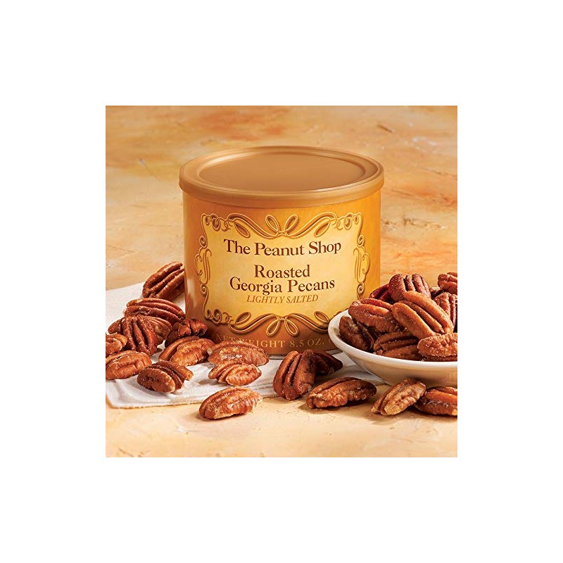 The Peanut Shop of Williamsburg Roasted Georgia Pecans, Lightly Salted,