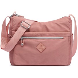 ETidy Crossbody Bag For Women Waterproof Lightweight Casual Shoulder Handbag Purse(L Size Pink