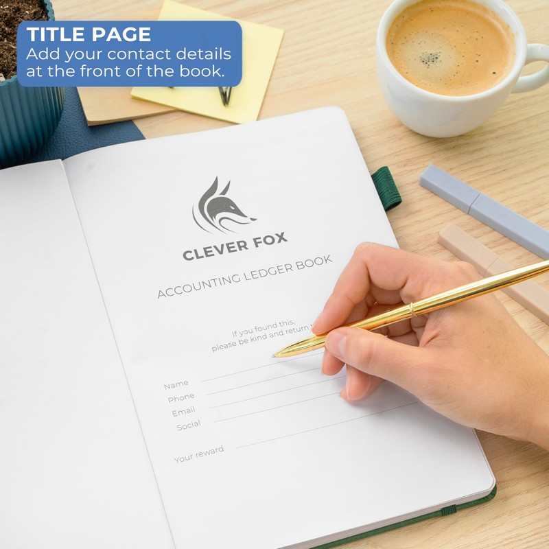 Clever Fox Accounting Ledger Book – Accounting Book for Small