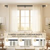 Black Decorative Crystal Curtain Rods,Heavy Duty Adjust 18-45",2 Pack