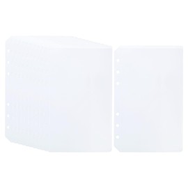 PATIKIL A5 Binder Pockets, 12 PVC 6 Ring Binder Pouch Folders, Photo Cards, Invoice Documents, Waterproof Filing Storage Loose Leaf Bags for 6 Ring Note Binders, Clear