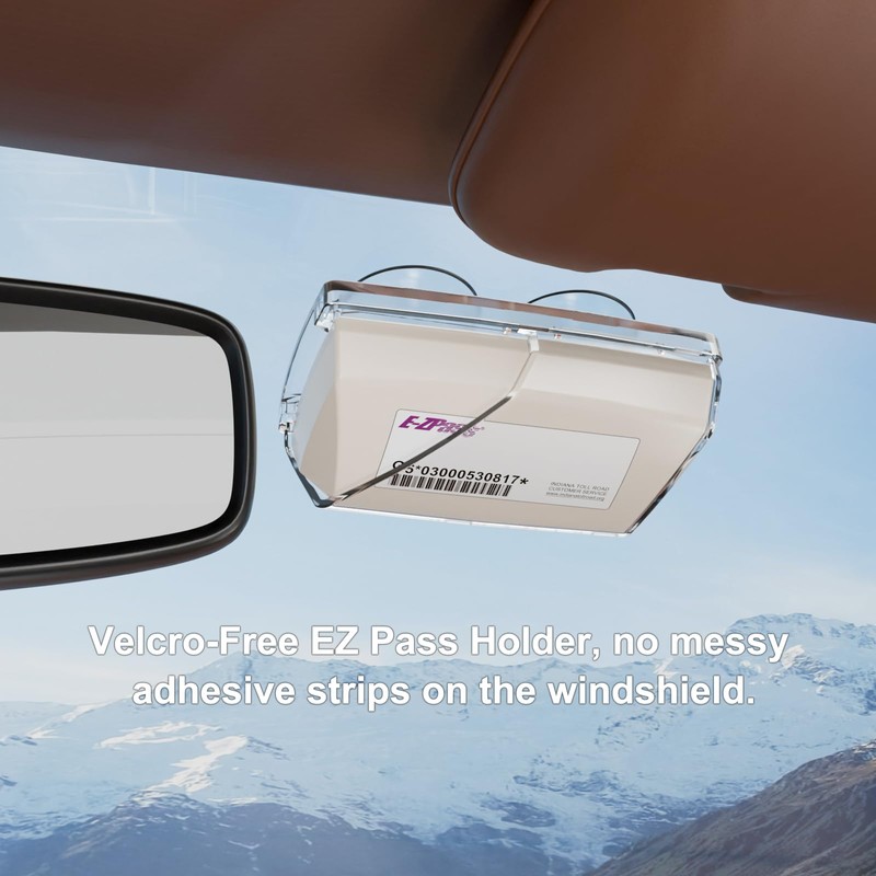 FLLIK 2 Pack EZ Pass Holder for Windshield. Ezpass with