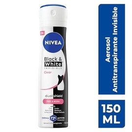 NIVEA Desodorante Antimanchas para Mujer, Invisible Clear (150 ml), Fórmula anti manchas, anti olor, anti sudor, anti irritación y anti residuos 72 ho