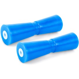 ORLANG 2 Pack 12 Inch Heavy Duty Boat Trailer Roller,Polyurethane Keel Roller,Boat Rollers for Trailer, Keel Roller Assembly Fits 5/8" Shaft - Blue