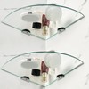 Glass Corner Shower Shelves, Tempered Floating Glass Shelves Wall Mount,