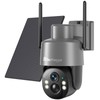 Techage 4G LTE Cellular Solar Security Camera Wireless Outdoor, 2.5K